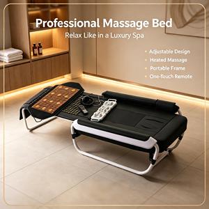 Cama de Masaje Plegable con Rodillos de Jade y Calefacción Infrarroja para Terapia con Piedras, Mesa Térmica para Spa y Salón de Belleza - Product Image 1