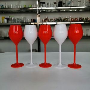 Copas de Champán Blancas, Rosas y Doradas Personalizadas de 130 ml (4.3 oz), Libres de BPA, en Oferta, Copas de Vino Tinto de Plástico PS para Fiestas y Bodas - Product Image 1