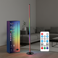 Lampe de sol d'angle intelligente Banqcn à LED, contrôle par application, lumière d'ambiance RVB changeante, éclairage moderne pour la maison