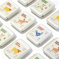 Contenant alimentaire personnalisé en pulpe de bagasse biodégradable avec manchon et pelliculage mat, pochettes portables pour aliments pour animaux de compagnie et chewing-gum