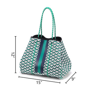 2025 nuevo bolso de mano de neopreno de diseñador para mujer, bolsos de playa portátiles, gran oferta de verano, diseño de fin de semana perforado - Product Image 3