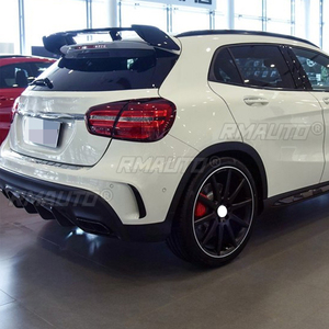 สปอยเลอร์กันชนหลังรถยนต์ ฝาครอบตกแต่งแคนาร์ดทั้งสองด้าน สำหรับ Mercedes-Benz GLA X156 GLA45 AMG 2013-2018 แต่งรถ - Product Image 6