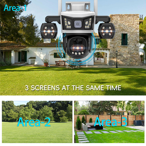 Caméra solaire V380 Pro 4K à trois objectifs, zoom 10x, audio bidirectionnel, 4G, extérieure, faible consommation, batterie 8000 mAh, IP66, détection de mouvement PIR - Product Image 5