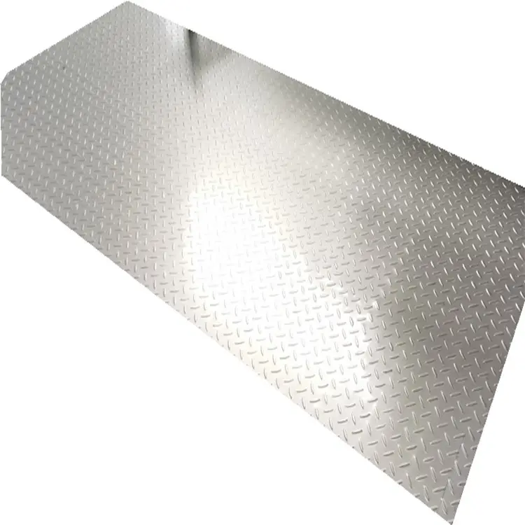 Customized Size Diamond Metal 304 6 mm thickness ss embossed sheet