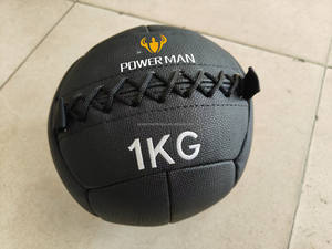 Balón Medicinal de Pared de Cuero PU con Logotipo Personalizado POWERMAN FITNESS, Balón Medicinal con Peso y Doble Costura para Entrenamiento en Gimnasio, 1-15 kg - Product Image 6