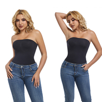 Body sculptant sans bretelles avec sangle amovible, contrôle du ventre, gainant de taille, sans couture, string mi-cuisse pour femme