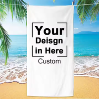 Serviette de plage en microfibre Cloudland, séchage rapide, anti-sable, avec poche, légère et portable pour les voyages, la piscine et les stations balnéaires