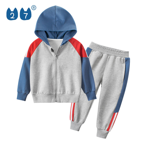 European Hot-Selling High Quality Autumn Winter Outfits 2Pcs Kids Hoody Jogger Baby Boys Clothing Set - Product Image 2