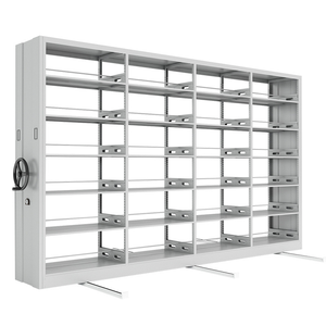 Étagère mobile en acier anti-poussière pour collections spéciales de bibliothèque, rack multimédia mobile haute densité, rangement en acier pour bibliothèque - Product Image 2