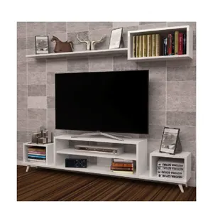 Living Room Set Furniture TV Stand With 5 Storage Drawers And Wall Shelves standing cabinet case for tv