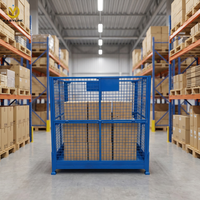 Caisse logistique réutilisable en acier doux 1200x1000x900mm, galvanisée à chaud, empilable, capacité 1000kg, pliable pour le stockage