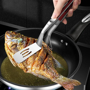 Espátula <span class=keywords><strong>de</strong></span> doble cara, pinzas para Carne frita <span class=keywords><strong>de</strong></span> acero inoxidable, espátula para hornear pan, <span class=keywords><strong>barbacoa</strong></span>, pala para freír, abrazadera para alimentos - Product Image 6