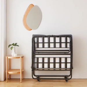 <span class=keywords><strong>Lit</strong></span> <span class=keywords><strong>pliant</strong></span> portable en gros avec matelas, <span class=keywords><strong>lit</strong></span> <span class=keywords><strong>pliant</strong></span> rapide en métal à roulettes pour invités, bureau, camping, OEM - Product Image 1