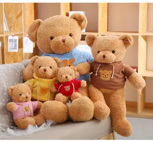 YWMX 30 cm Teddybär gefülltes Spielzeug Karikatur niedlicher Pullover Bär Puppe Teddybär Plüsch-Spielzeugpuppe Kinder Geburtstagsgeschenk Großhandel