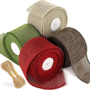 ริบบิ้นปอกระเจาแบบมีขอบลวดคุณภาพพรีเมียม แข็งแรง ทนทาน สามารถขึ้นรูปได้ เหมาะสำหรับทำโบว์ ตกแต่งเก้าอี้งานแต่งงาน และงานปาร์ตี้ - Product Image 6