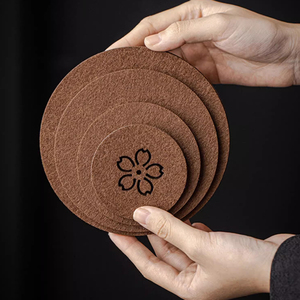 Sottobicchieri in feltro personalizzabili per bevande <span class=keywords><strong>tavolo</strong></span> da pranzo cuscinetto di protezione resistente al calore tappetino tazza di tè e caffè tazza calda tovaglietta - Product Image 1