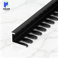 Profilé de transition en aluminium en forme de T pour carrelage, sol et joints de pierre – Finition métallique décorative