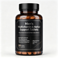 Comprimés multivitaminés pour hommes avec extrait de racine de maca et d'épimède, vitamine D, complexe B, magnésium, sélénium, complément alimentaire à base de plantes