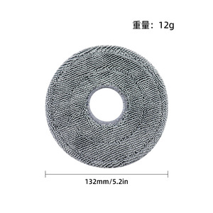 Paño de limpieza Roborock, redondo, reutilizable, para aspiradora P20 Ultra P20 Plus P20 Ultra Plus, 1 paño - Product Image 4