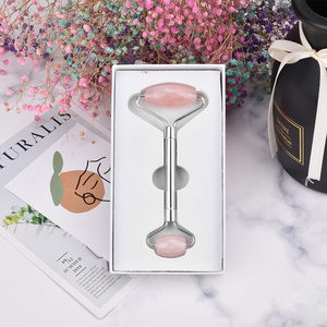 2020 Anti envejecimiento terapia <span class=keywords><strong>nefrita</strong></span> piedra de cuarzo rosa de Gua Sha masaje conjunto Natural <span class=keywords><strong>Jade</strong></span> rodillo para la cara - Product Image 2