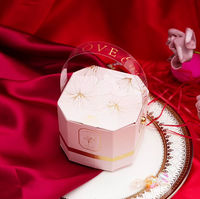 Caja de Regalo de Boda de Estilo Romántico Creativo, Caja de Embalaje de Velas de Alta Gama, Caja de Dulces con Decoración Recubierta, Marco de Fotos Reciclado