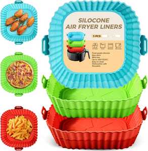 Recipiente de Silicona Rectangular para Freidora de Aire 2026, Apto para Alimentos, Resistente al Calor, Fácil de Limpiar, Antiadherente, Revestimiento de Silicona para Freidoras de Aire - Product Image 1