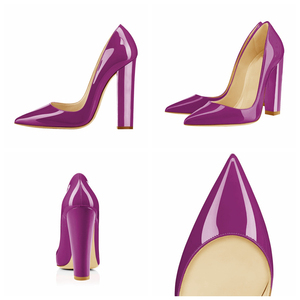 Escarpins à talons épais <span class=keywords><strong>bloc</strong></span> et bout pointu, chaussures de soirée pour femmes, collection - Product Image 6