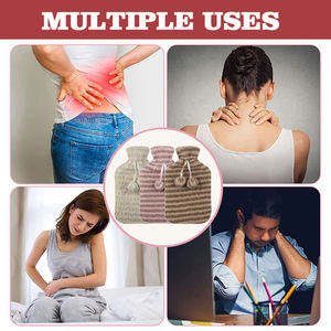 Housse de bouteille d'eau chaude et froide en polyester anti-brûlure, douce et pelucheuse, amovible, 2000 ml, pour l'hiver - Product Image 4