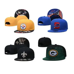 Hochwertige 3D-Stickhüte American Football NFL Snapback Caps für 32 Teams