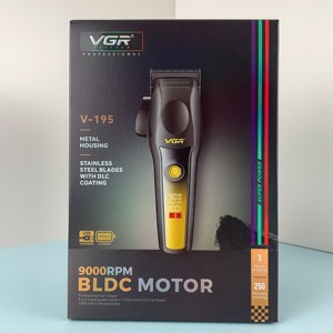 Cortadora de Pelo Profesional Recargable <span class=keywords><strong>Vgr</strong></span> V-195 Salon Barber con <span class=keywords><strong>Motor</strong></span> Bldc de 9000 rpm para Hombre - Product Image 1