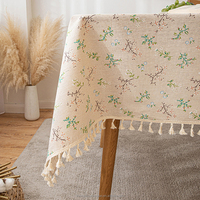 Nappe rustique classique Village imprimé coton lin tissu couverture de Table ferme décoration Rectangle pour cuisine salle à manger