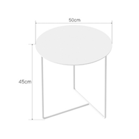 Table de chevet moderne nordique rectangulaire en métal avec motif creux pour le salon
