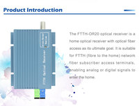 Nodo Receptor Óptico EPON GPON XGSPON CATV HFC IPTV con WDM Activo para FTTH