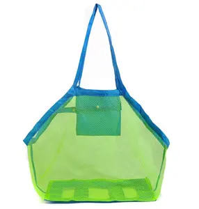 Mesh Tote Bag Clothes Toys Carry Sand Away Beach Bag Baby Toy Collection Bag