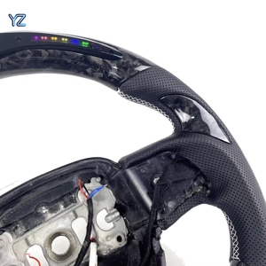 Volant de course personnalisé YZ en fibre de carbone forgée avec LED pour <span class=keywords><strong>Dodge</strong></span> Hellcat Charger <span class=keywords><strong>Challenger</strong></span> SRT <span class=keywords><strong>RT</strong></span> - Product Image 4