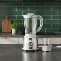 Blender électrique portable en acier inoxydable 1,6 L à 6 lames, mini mixeur multifonctionnel pour cuisine, presse-agrumes, moulin à sec, vente chaude