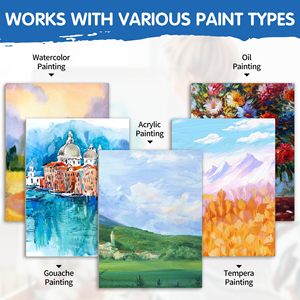Pan Wenbo personalizado 100% algodón estirado blanco lienzo en blanco <span class=keywords><strong>para</strong></span> <span class=keywords><strong>pintar</strong></span> acrílico verter pintura al óleo arte medios lienzo - Product Image 6