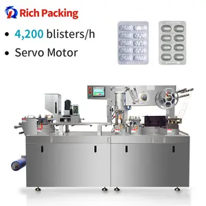 Controle Fotoelétrico Automático Alu Pvc Blistering Machine Cápsula Tablet Blister Packing Machine