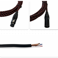 Câble de microphone XLR mâle-femelle OEM RH-X106 en tweed avec blindage spiralé, gaine en PVC et conducteur en cuivre sans oxygène