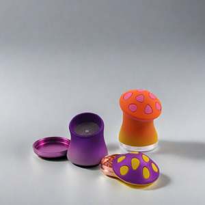 Nuevo Molinillo de Hierbas Creativo con Forma de Hongo y Degradado de Color, de Zinc, 63 mm, 4 Piezas, Molinillo Manual de Hierbas, Accesorios para Fumar - Product Image 4