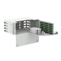 Bingkai distribusi optik putar 19 inci 12-96 Core Panel Patch FTTH menampilkan konektor SC FC dipoles UPC Fiber Optic