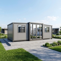 CEYU Maison conteneur préfabriquée mobile moderne extensible de 40/20 pieds, prête à l'emploi, 2, 3 ou 4 chambres, villa préfabriquée portable