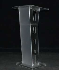 Podium d'église moderne en acrylique transparent personnalisé de qualité supérieure, mobilier de bureau YAGELI, impression sérigraphique, épaisseur sur mesure - Product Image 2