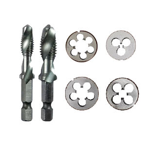 Ensemble de tarauds et filières combinés 4 voies HSS pour le fraisage de métaux, pour le filetage de vis en acier et le scellement des coutures étirées, pour Hobs-Tarraja Product - Product Image 2