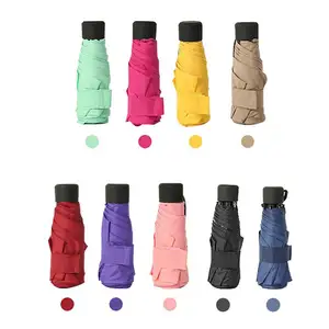 Super Mini tasca compatto controllo manuale Anti UV 5 pieghevole pioggia e antivento ombrello da viaggio per adulti