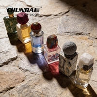 Nuevo Diseño de Modelo Personalizado, Botella de Perfume de 30 ml para Hombre y Mujer, Tapa de Piedra Irregular de Lujo, con Caja de Presentación de Lujo