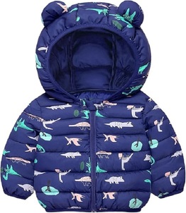 Veste d'hiver à capuche personnalisée BKD pour bébé, garçons et filles, manteaux matelassés légers et chauds, oreilles d'ours, fermeture éclair, imperméable, respirant, <span class=keywords><strong>3</strong></span> couches - Product Image 5