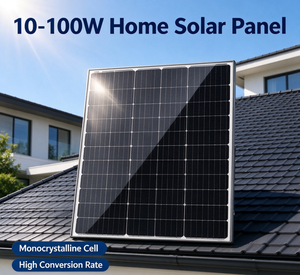 Panneau solaire monocristallin entièrement noir à demi-cellules, module PV haute efficacité 5V 9V 12V 18V avec cadre en aluminium, puissance personnalisée - Product Image 1