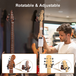 Support mural pour <span class=keywords><strong>guitare</strong></span> OEM Logo Packaging Custom New Bee GH04, en plastique ABS, design en U réglable, crochet de suspension. - Product Image 4