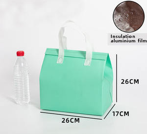 Sac isotherme commercial portable en non-tissé pour le transport et l'emballage de vin (1/2/4/6 bouteilles), vert, capacité 15L, avec motif lettre - Product Image 4